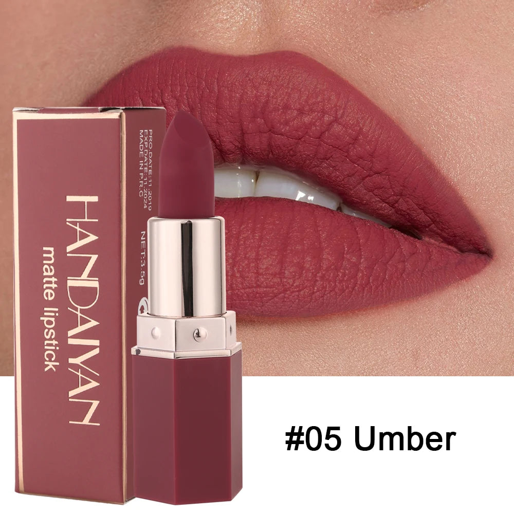 Velvet Matte Nude Lipsticks 6 Colors Waterproof Long Lasting Lip Stick Nonstick Cup Pink Red Lipsticks Makeup Cosmetic