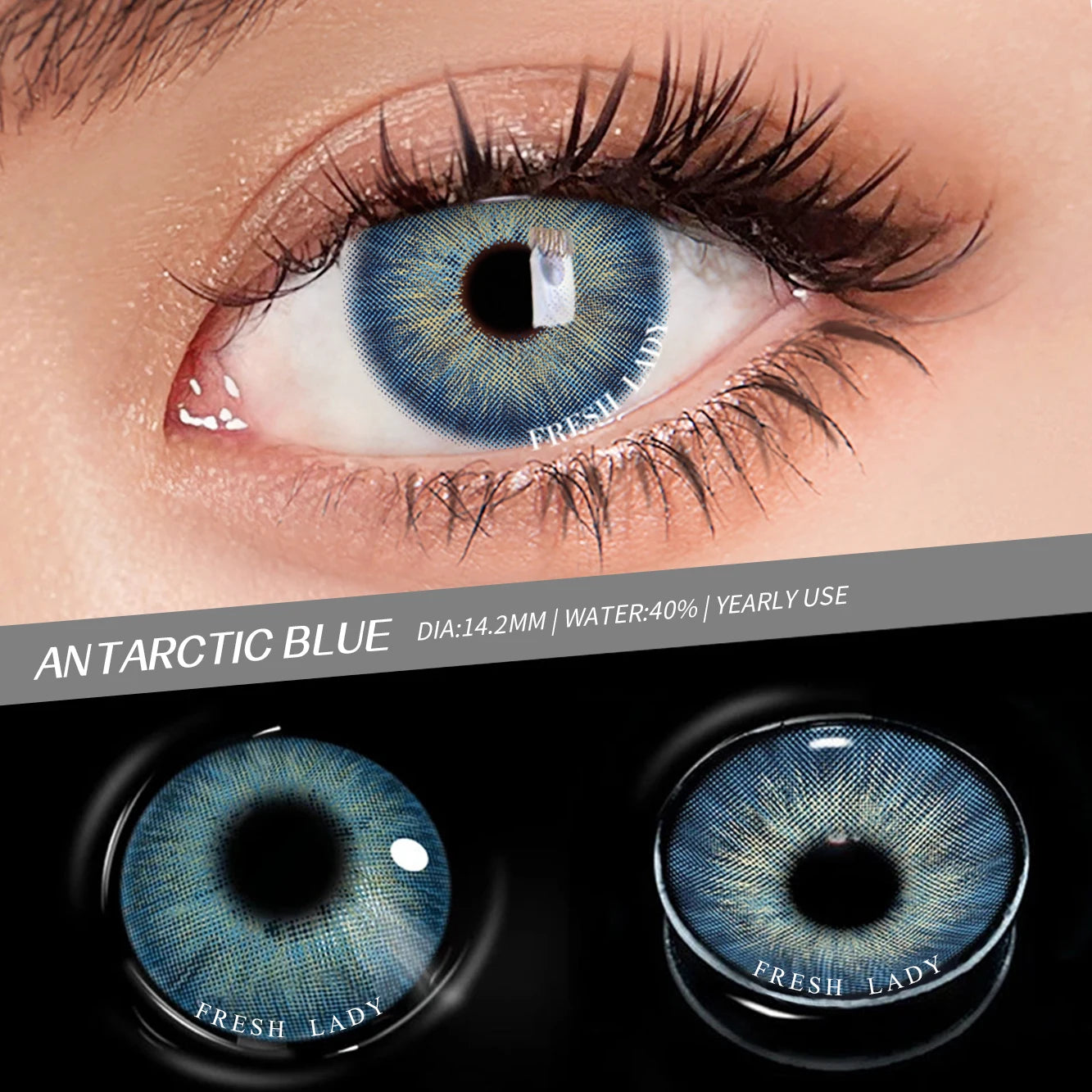 UYAAI Color Contact Lenses For Eyes Magnificent Series Colored Lenses Blue Black Multicolored Lenses Beauty Makeup