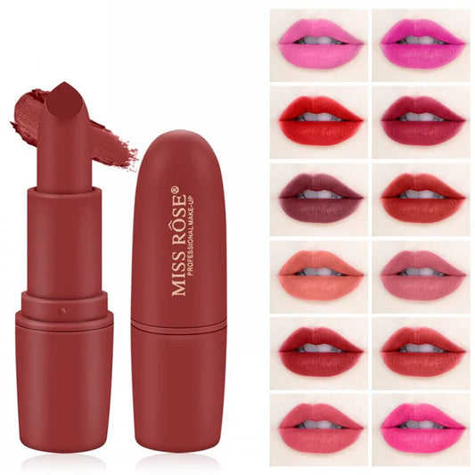 Miss Ross Women Lipstick Long Lasting Waterproof Velvet Lip Stick Sexy Pigments Makeup Red Pink Lipsticks Cosmetics