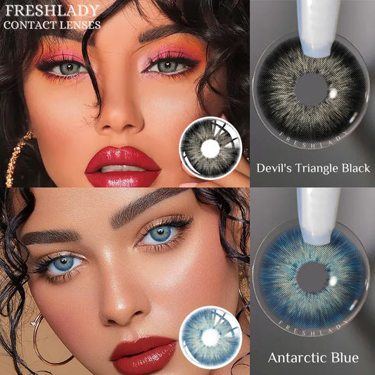 UYAAI Color Contact Lenses For Eyes Magnificent Series Colored Lenses Blue Black Multicolored Lenses Beauty Makeup
